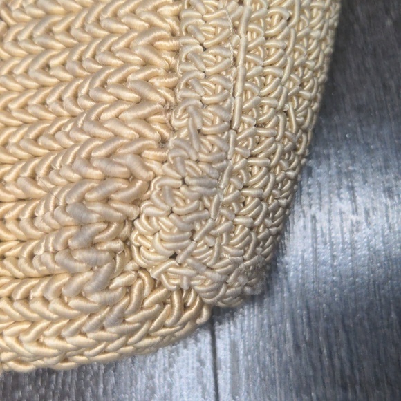 Vintage Liz Claiborne Woven Crochet Crossbody Bag Straw Look Boho Festival Style - Picture 10 of 11